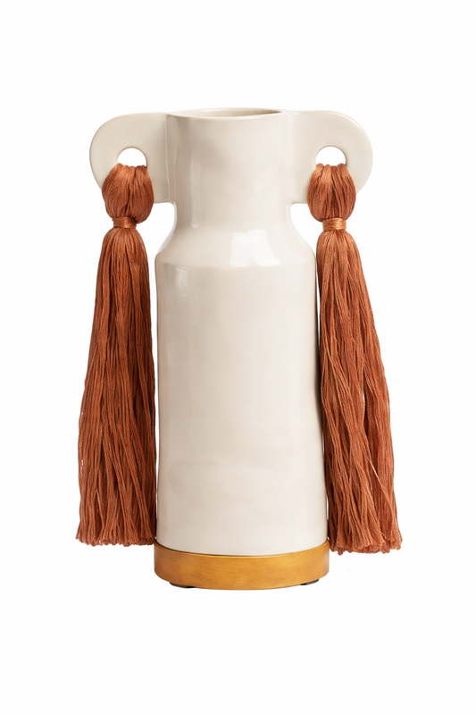 Decorative Vase with Elegant Tassels