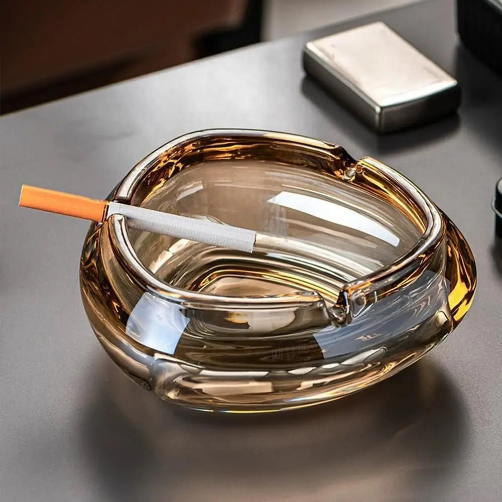 Modern Glass Ashtrays - Pack Of 2 Same Color
