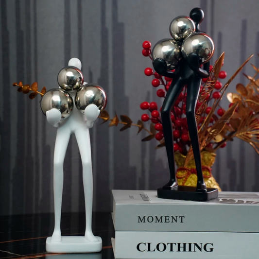 Modern Abstract Metal-Ball Sculpture