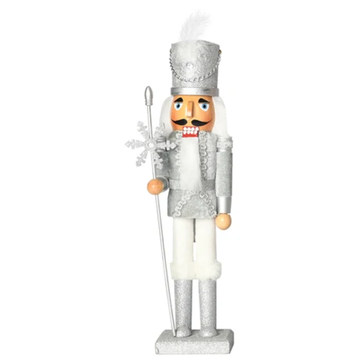Snowflake Silver Nutcracker (40cm)