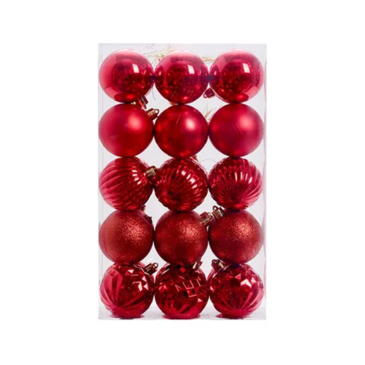 Red Christmas Ornament Balls