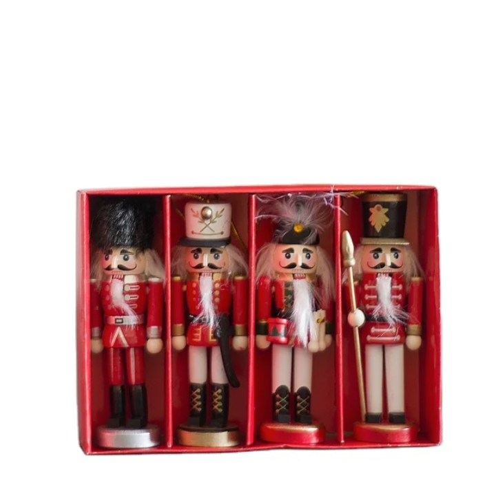 Nutcracker Soldiers Set of 4 – Classic Christmas Decoration