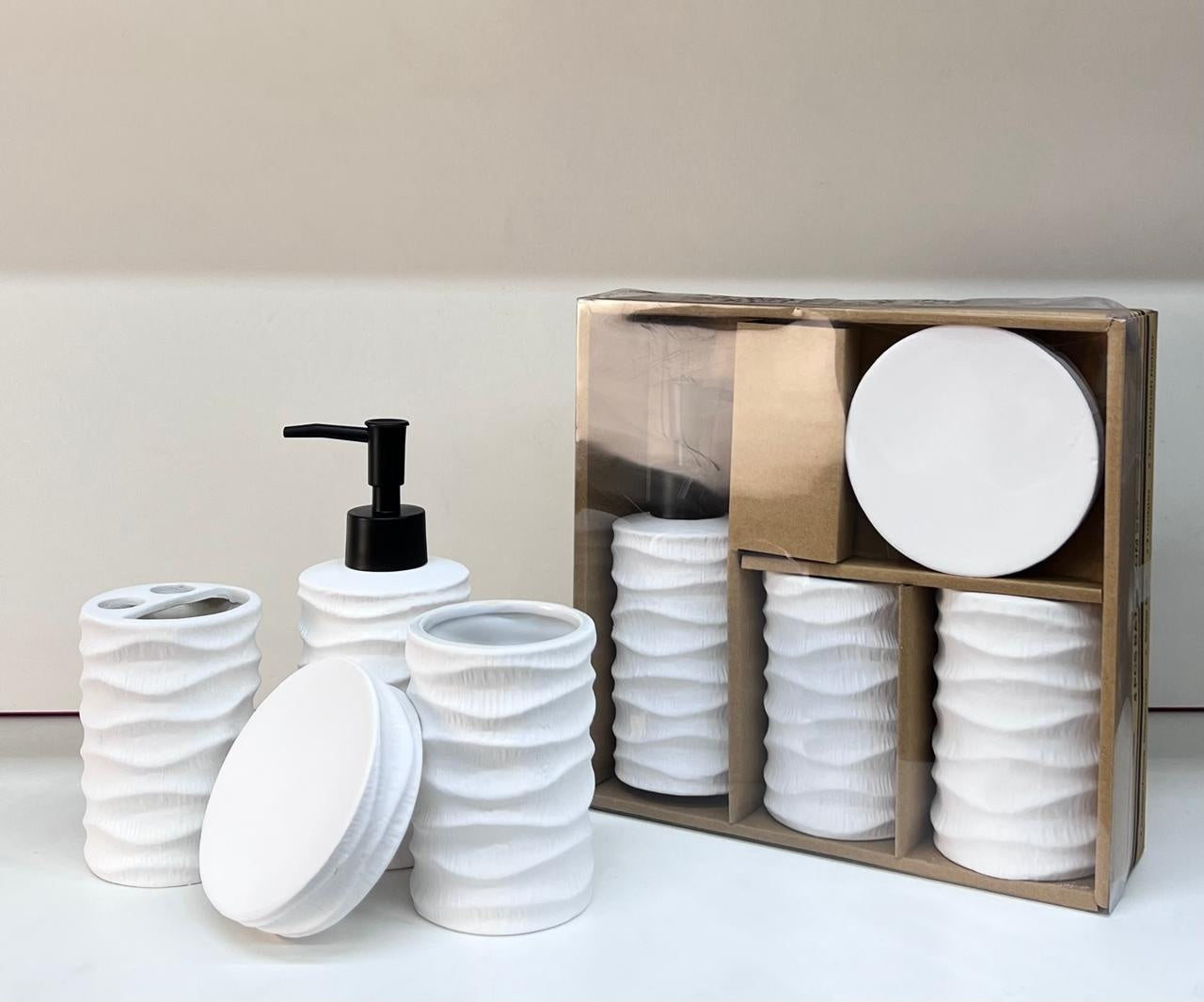 Modern Bathroom Accessories Set – Round Shape