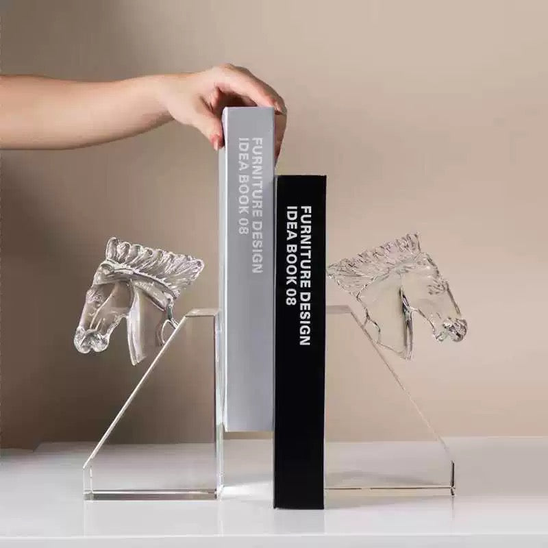 Crystal Horse Bookend