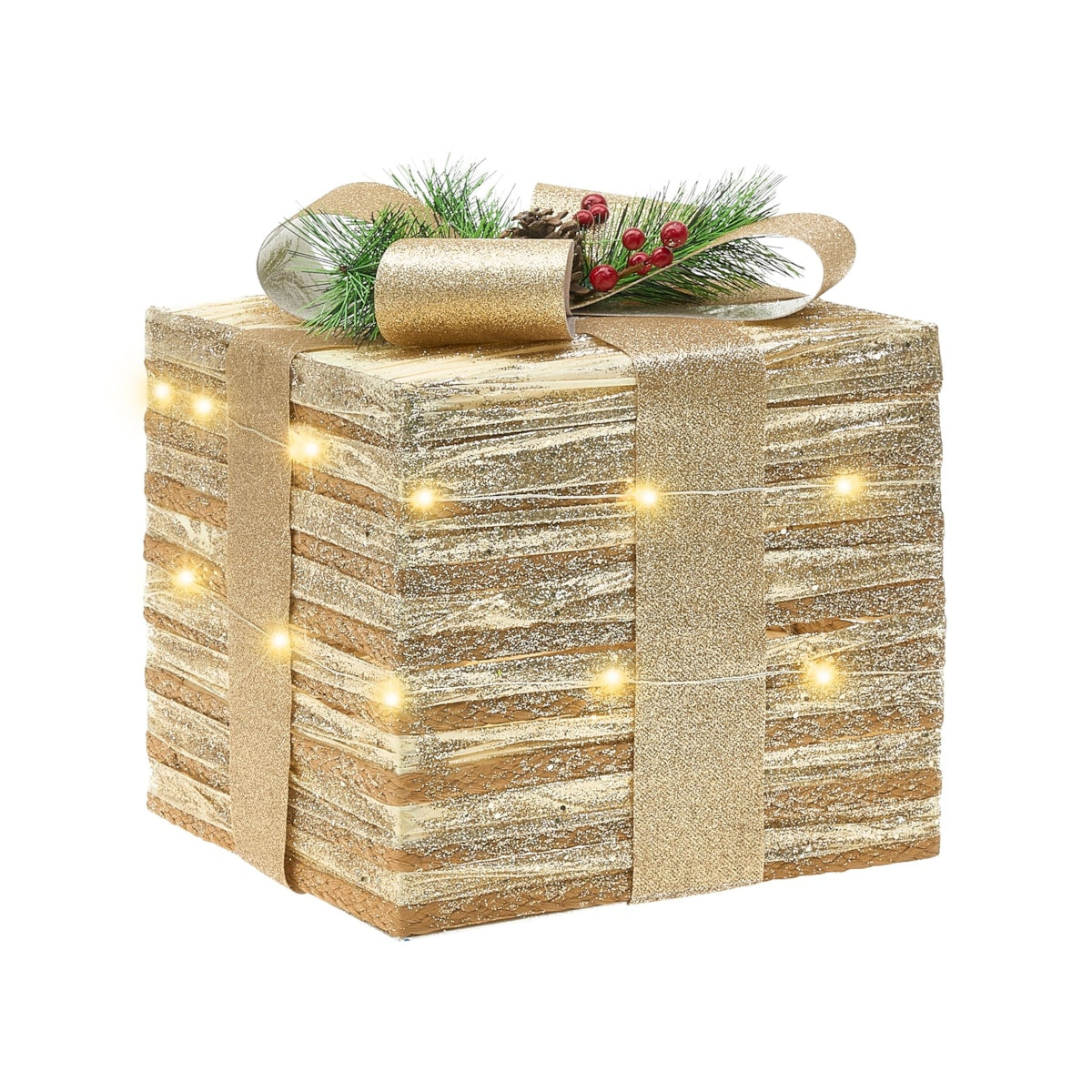 LED Christmas Gift Boxes Set of 3