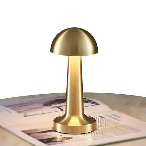 Modern Rechargeable Mushroom Table Lamp Pack Of 2