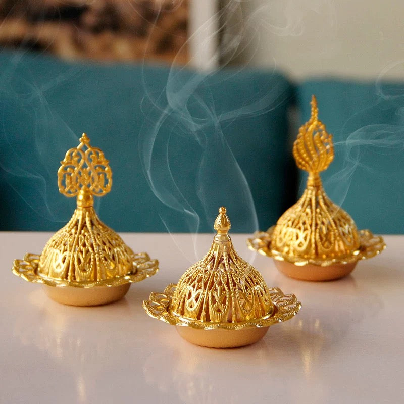 Pack Of 4 Gold Metal Mabkhara