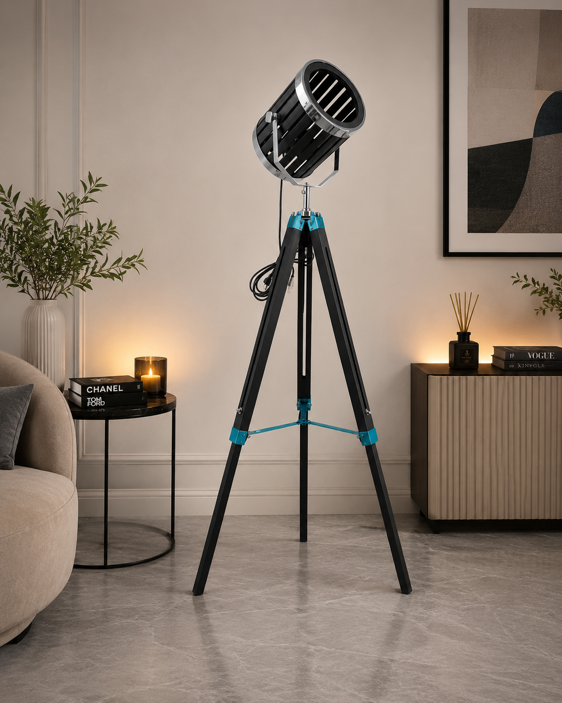 Adjustable Cinema Style Floor Spotlight