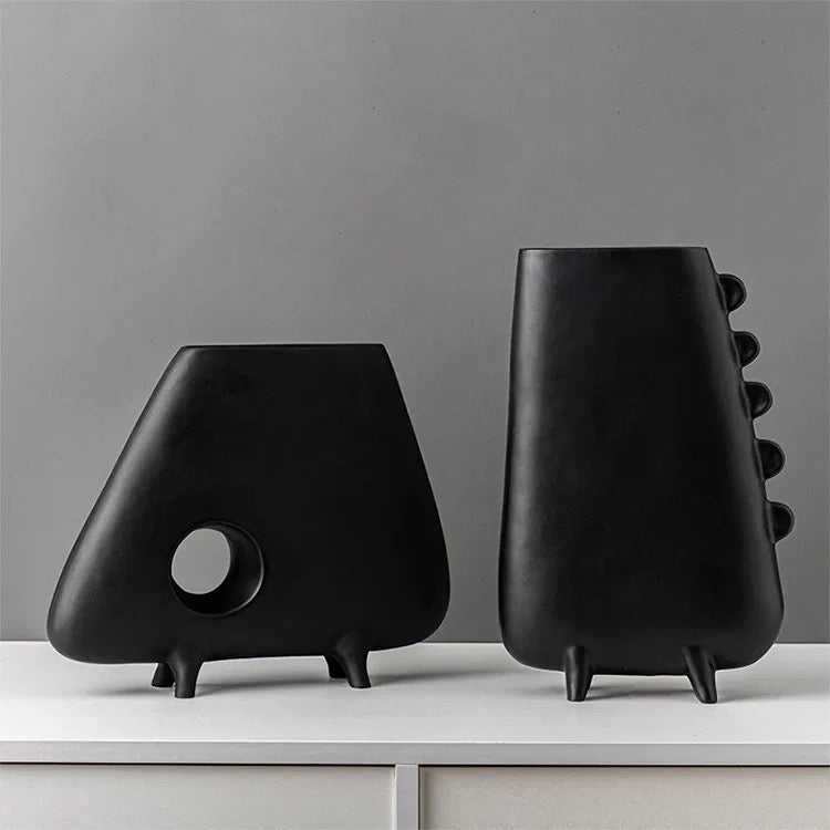 Modern Sculptural Vases - Set Of 2