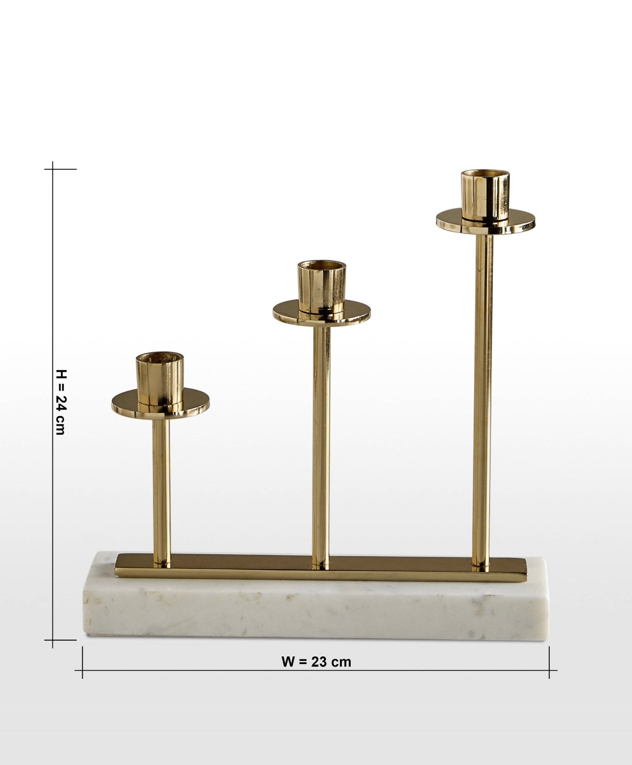Luxurious Gold & Marble Candle Holder