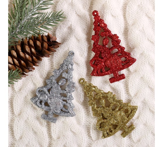 Tree Hanging Ornaments | 4 Packs | 3 Pieces per Pack | 3 Colors