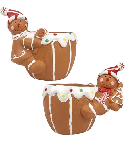 Gingerbread Man Christmas Serving Bowls set of 2