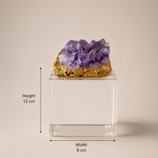 Natural Quartz Crystal Décor on Crystal Base