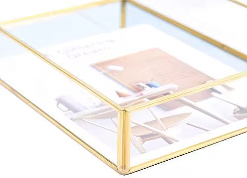 Set Of 2 Sizes Rectangle Mirror Tray
