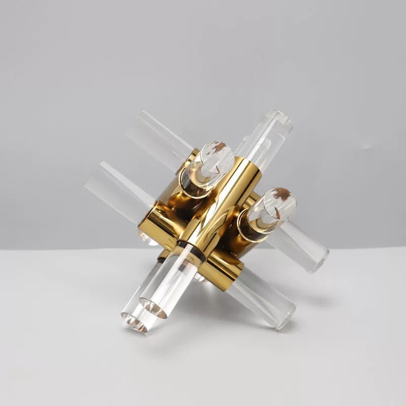 Crystal & Gold Geometric Décor Set