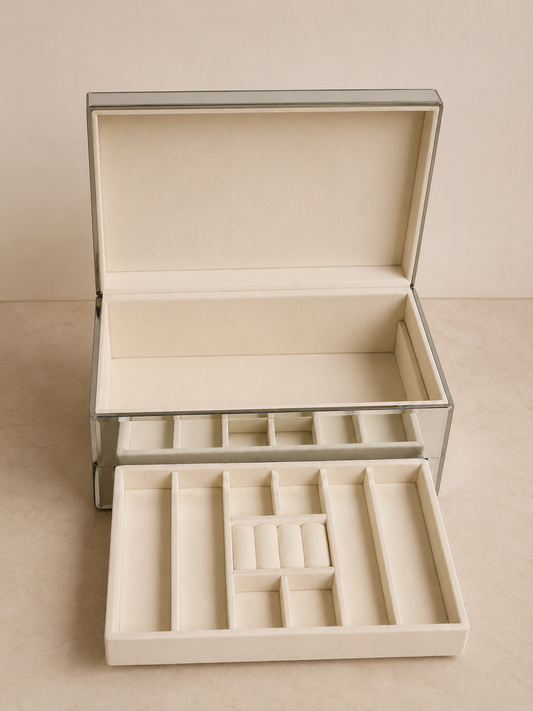 Mirrored Jewelry Organizer Box