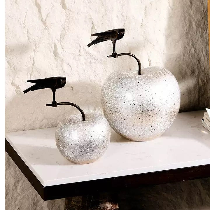 2025 Apple Decor With Metal Bird