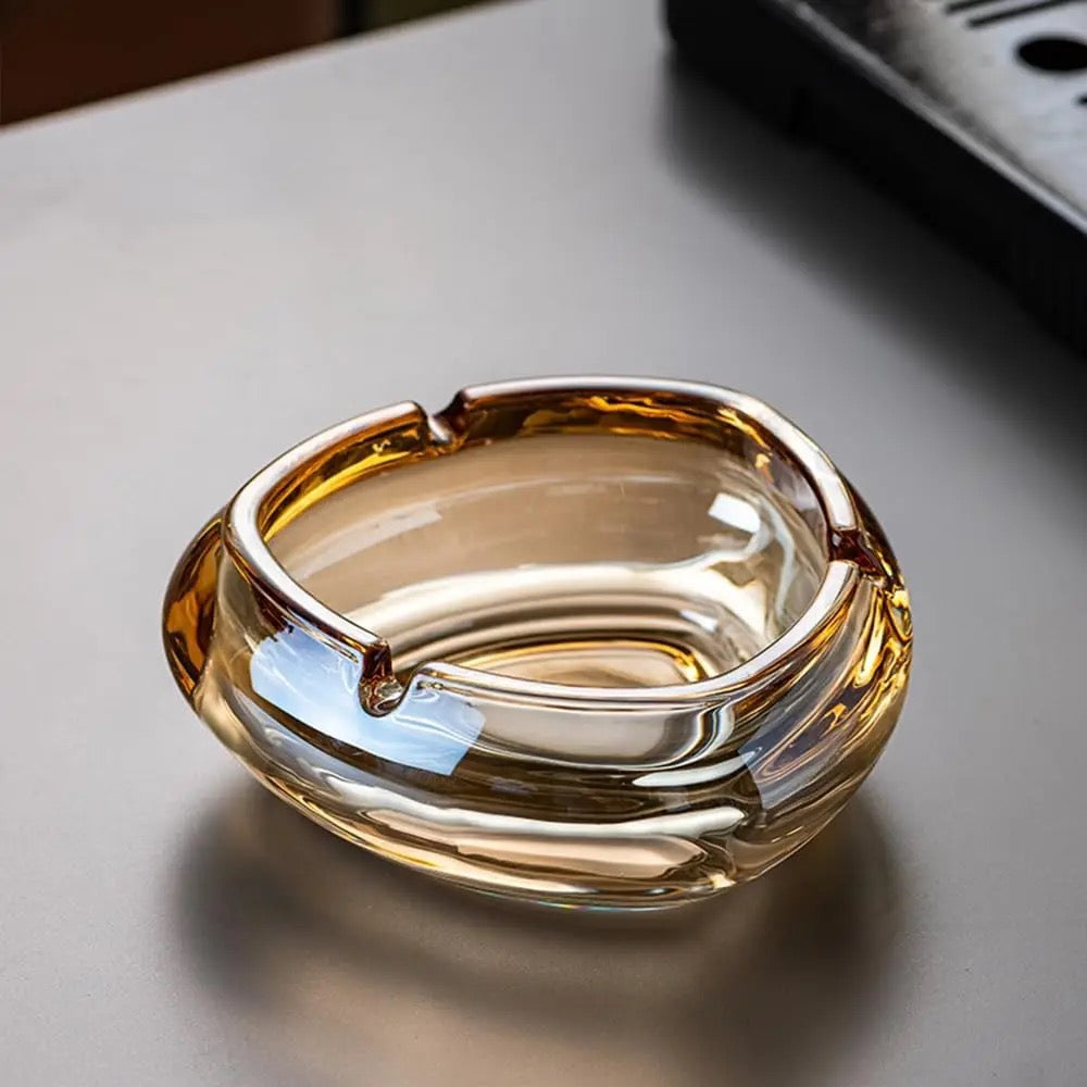 Modern Glass Ashtrays - Pack Of 2 Same Color