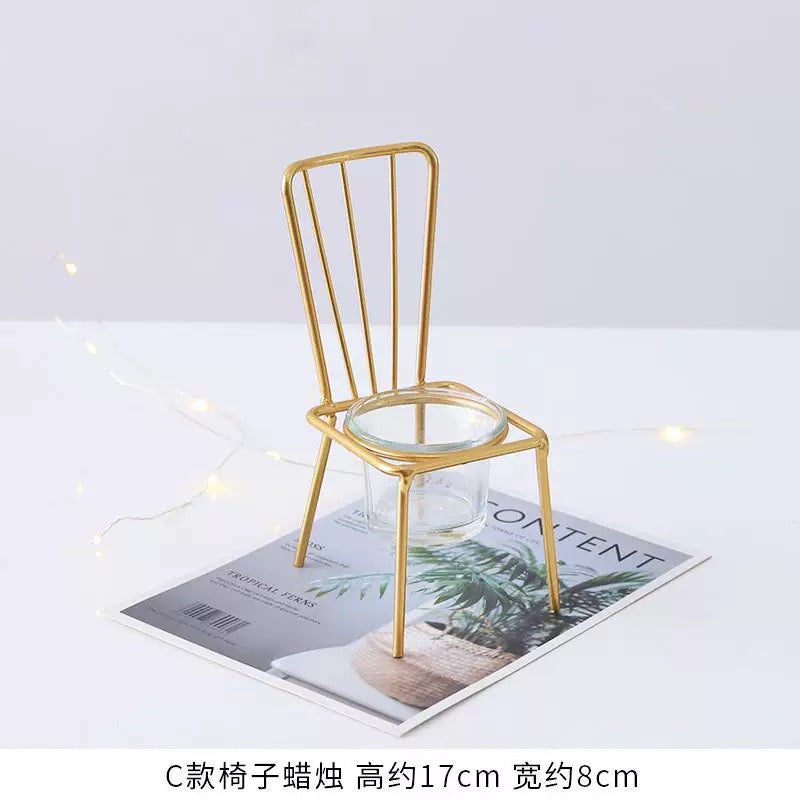 Pack Of 2 Chair Candle Holder