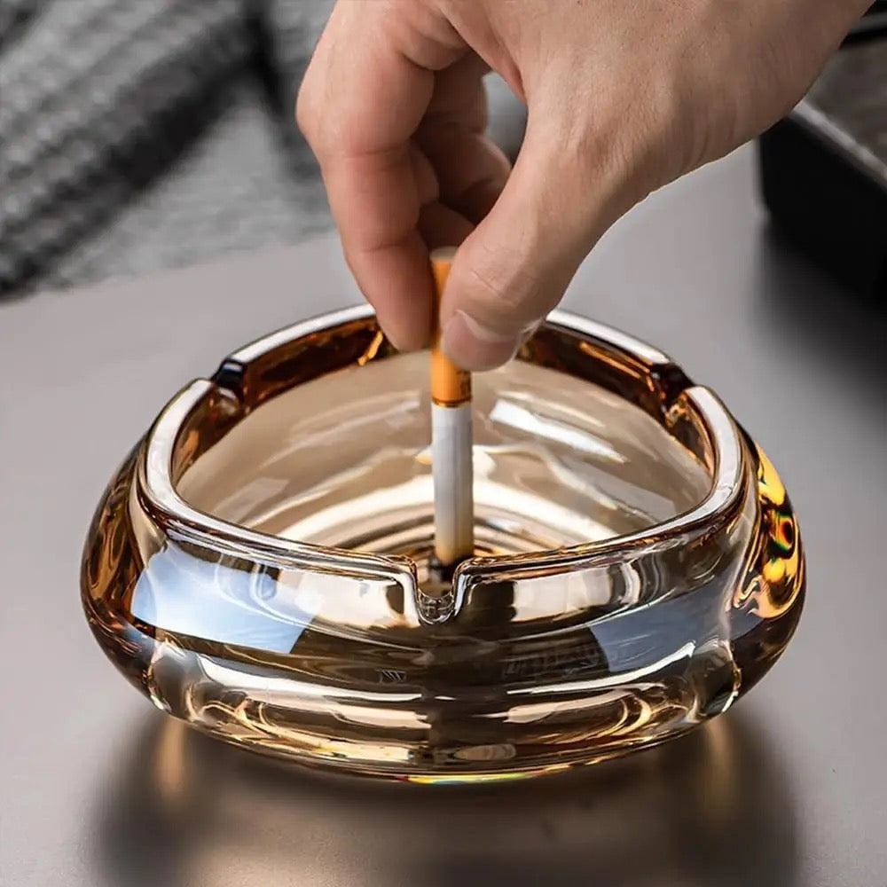Modern Glass Ashtrays - Pack Of 2 Same Color