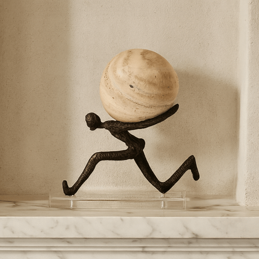 Marble Sphere Runner on Crystal Base