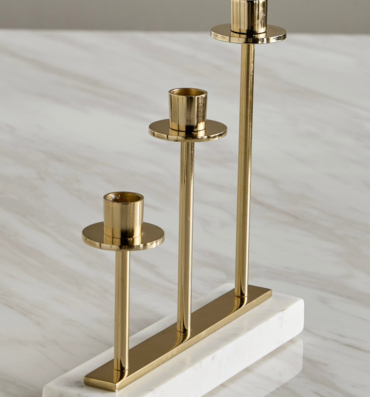 Luxurious Gold & Marble Candle Holder