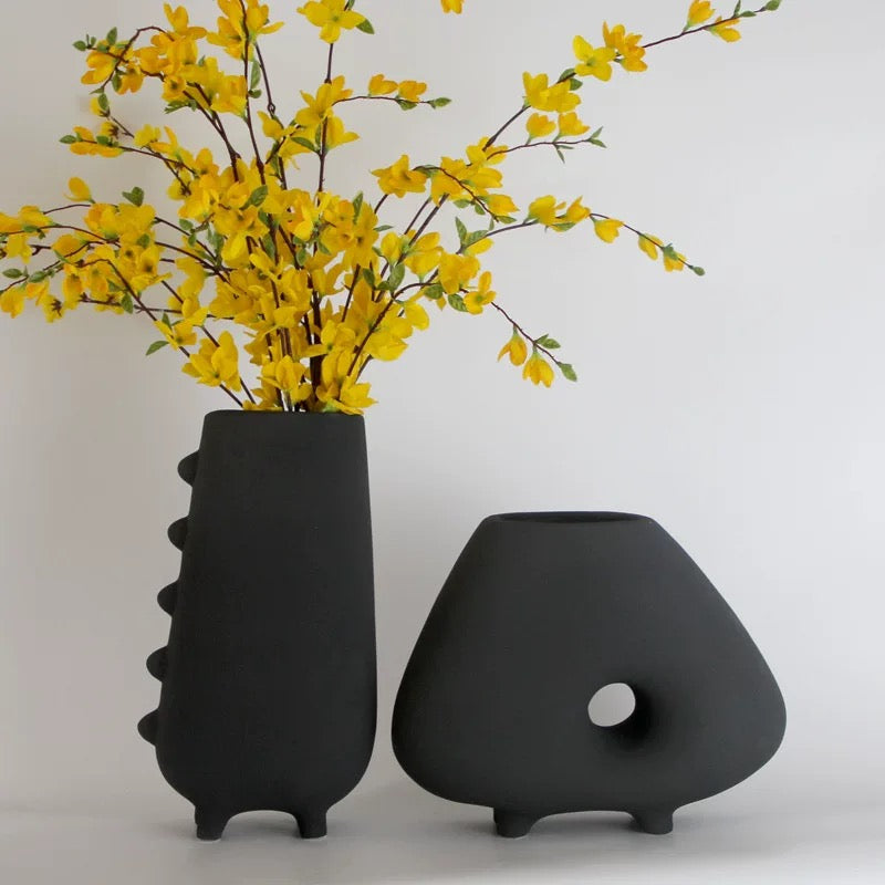 Modern Sculptural Vases - Set Of 2