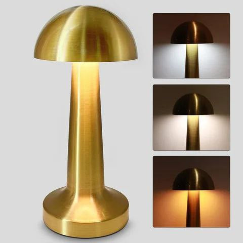 Modern Rechargeable Mushroom Table Lamp Pack Of 2