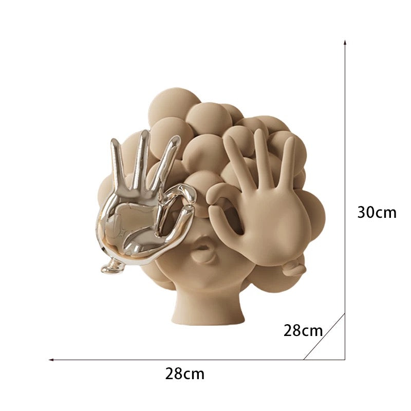 Velvet Abstract Sculpture — modern luxury décor