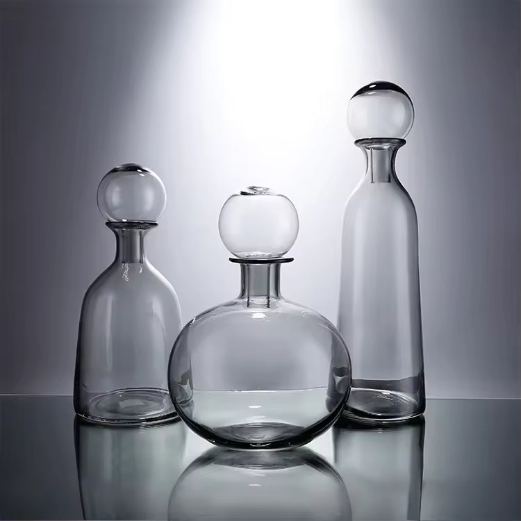 Set of 3 Glass Vases