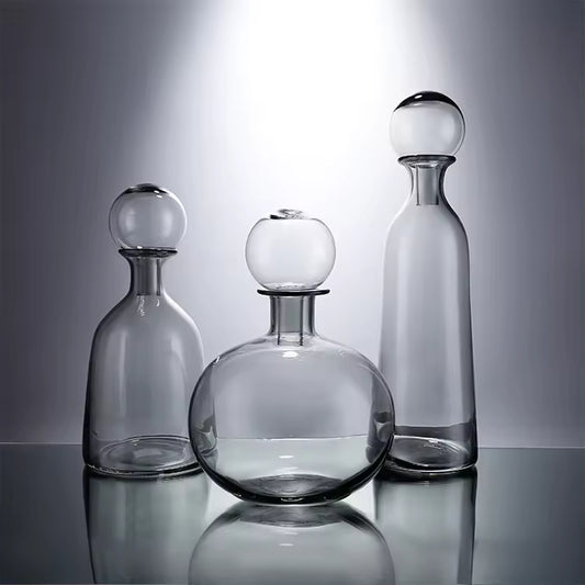 Set of 3 Glass Vases