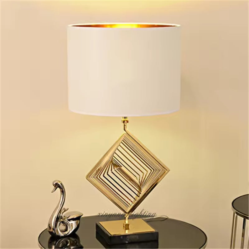 Luxury Table Lamp Stainless With Marble Base 80cm