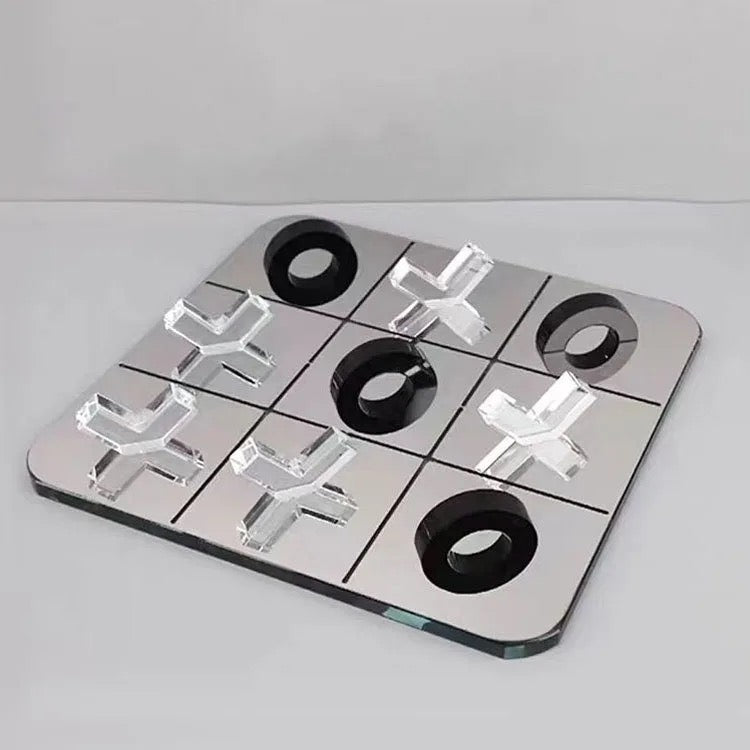 Luxe Glass Tic-Tac-Toe Set
