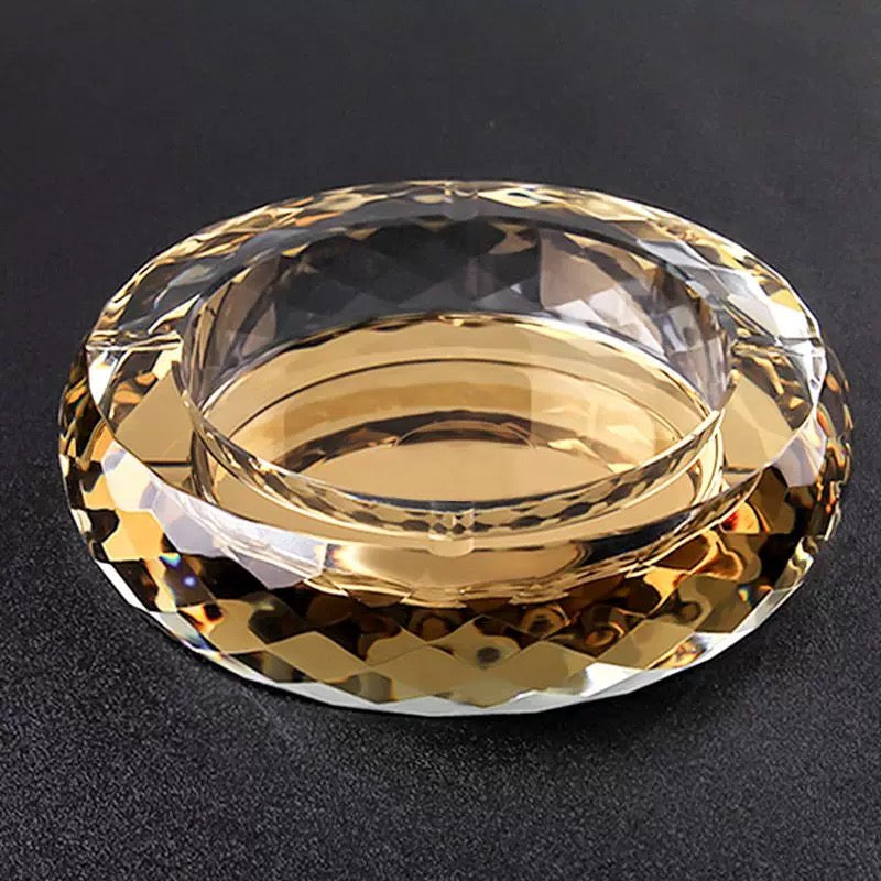 Rounded Crystal Ashtray