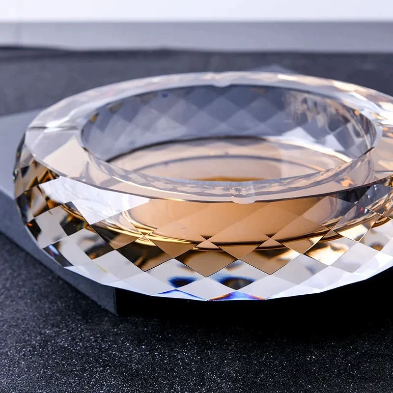 Rounded Crystal Ashtray