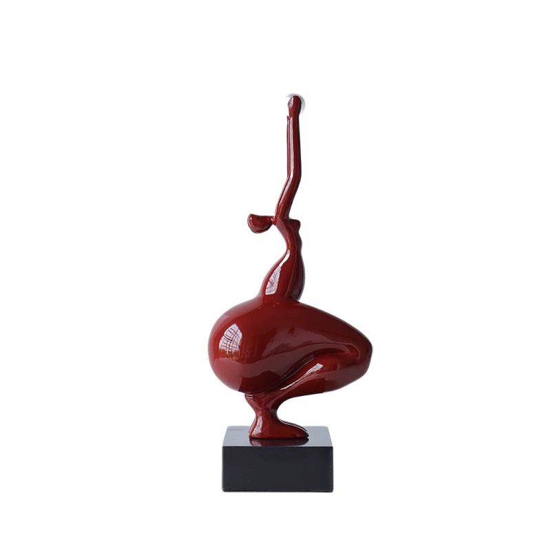 Modern Abstract Red Sculpture