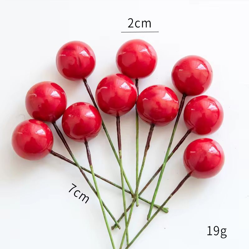 Red Decorative Christmas Berries - Pack of 50 piece