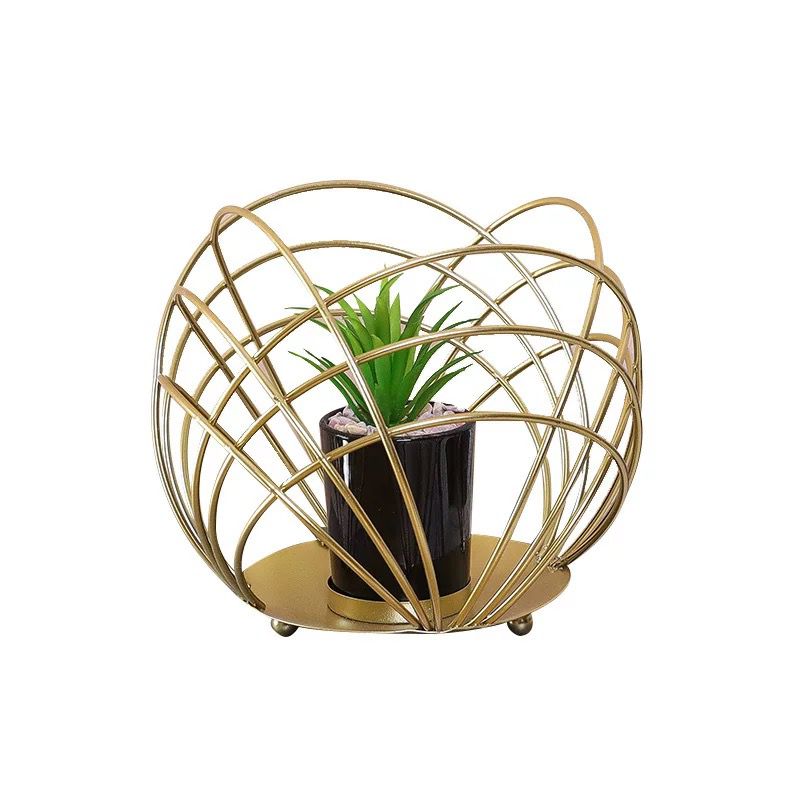 Metal Plant Holder with Plant - pack of 3