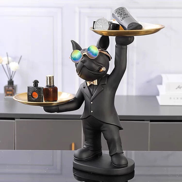 Trendy Dog Holder With Stainless Tray