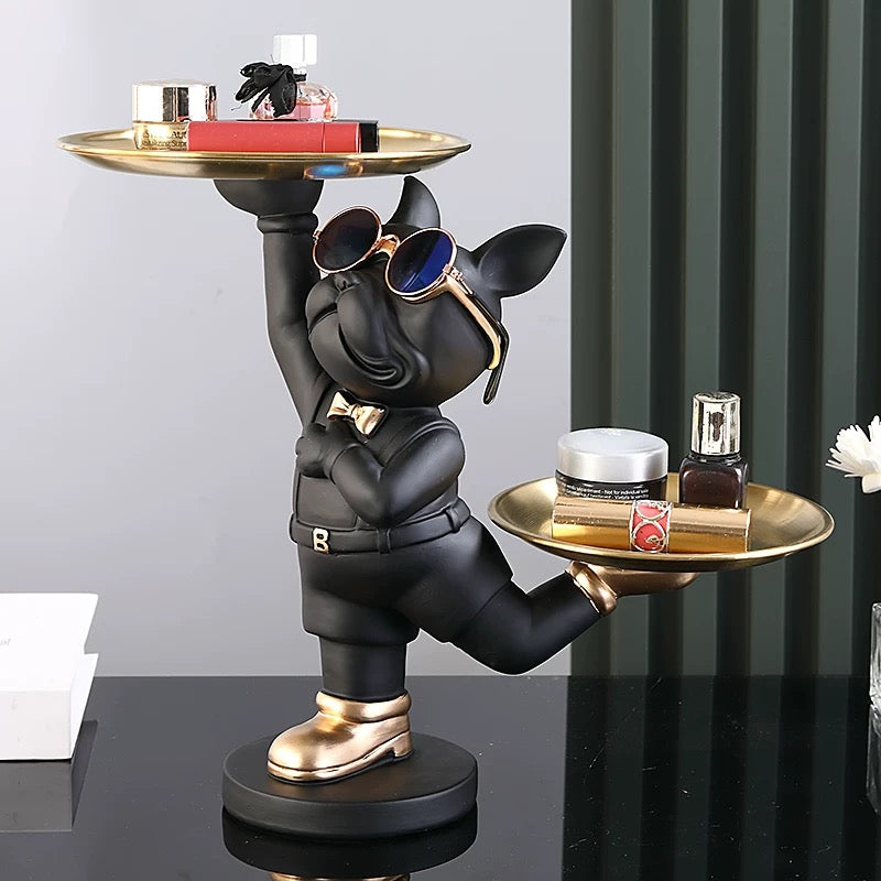 Trendy Dog Holder With Stainless Tray