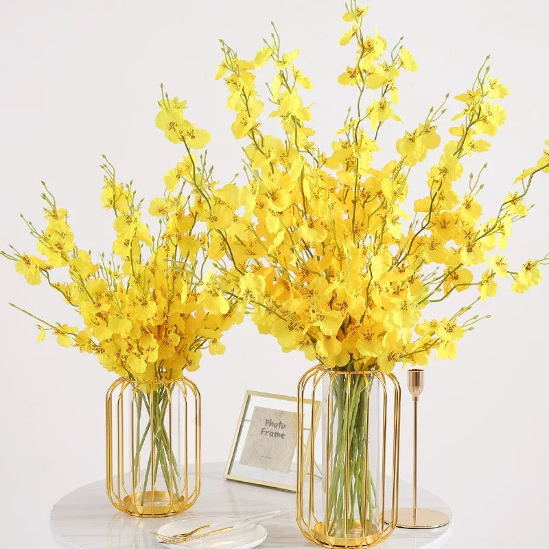 Brighten Your Space with Elegant Dancing Orchids Pack Of 8 Branches