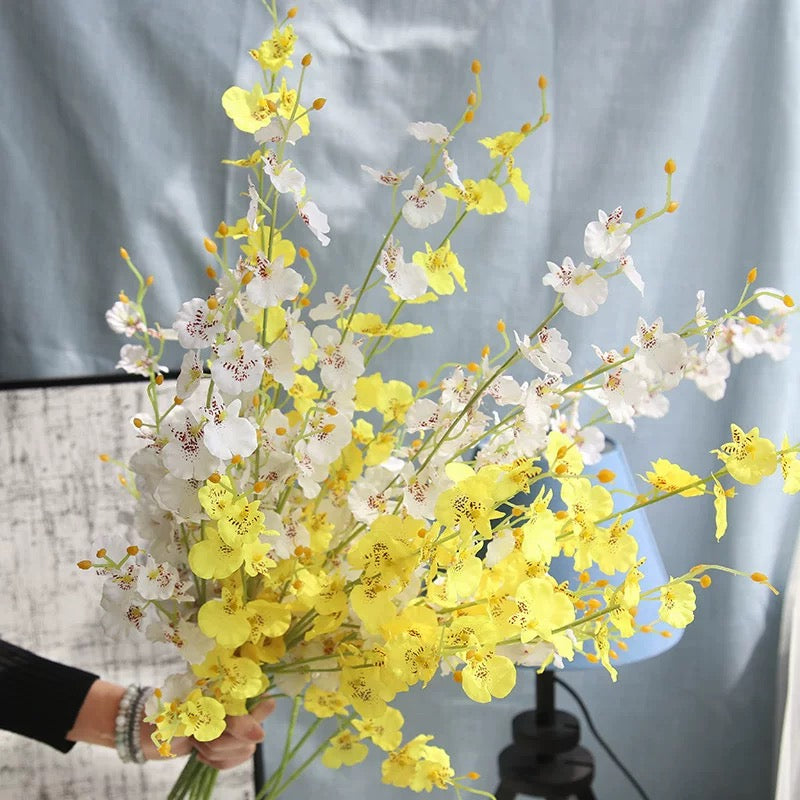 Brighten Your Space with Elegant Dancing Orchids Pack Of 8 Branches