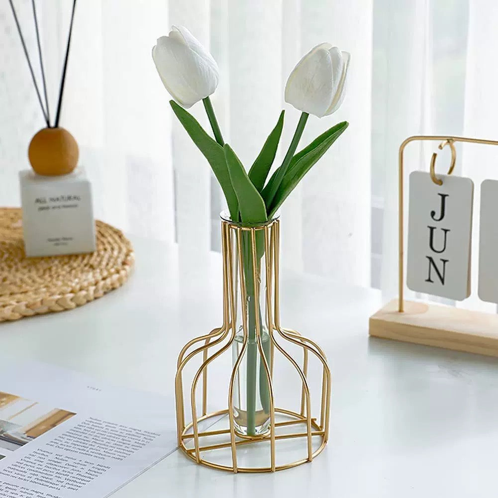 Set of 2 Sizes Metal Vases