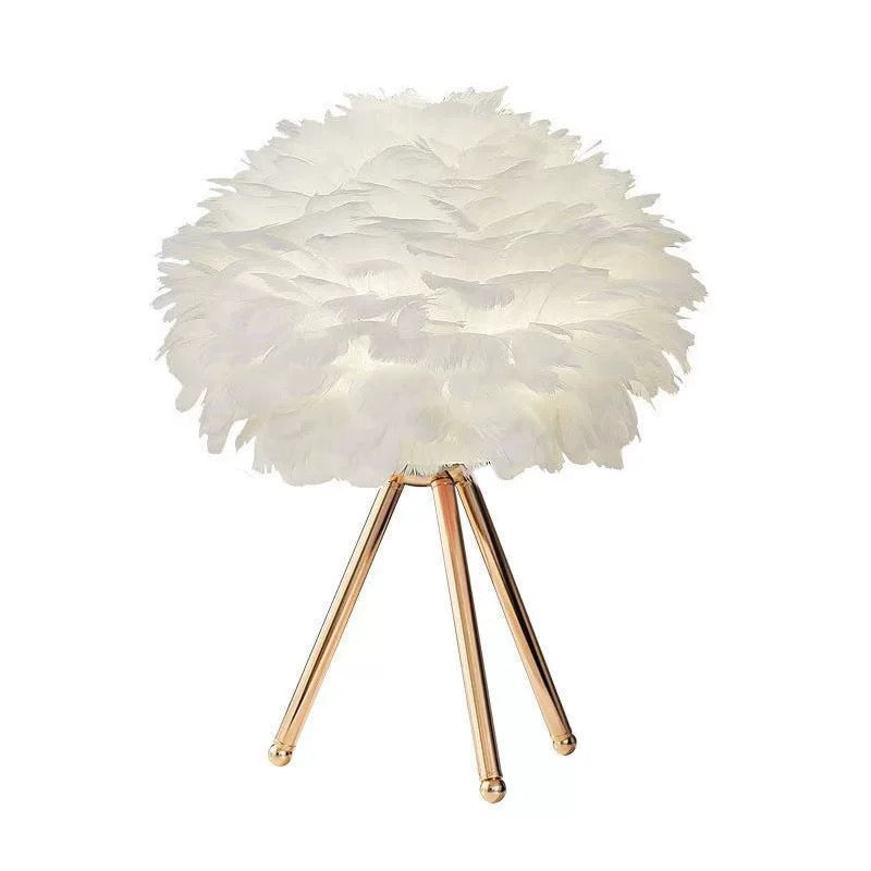 Trendy Feather Table Lamp - Set Of 2
