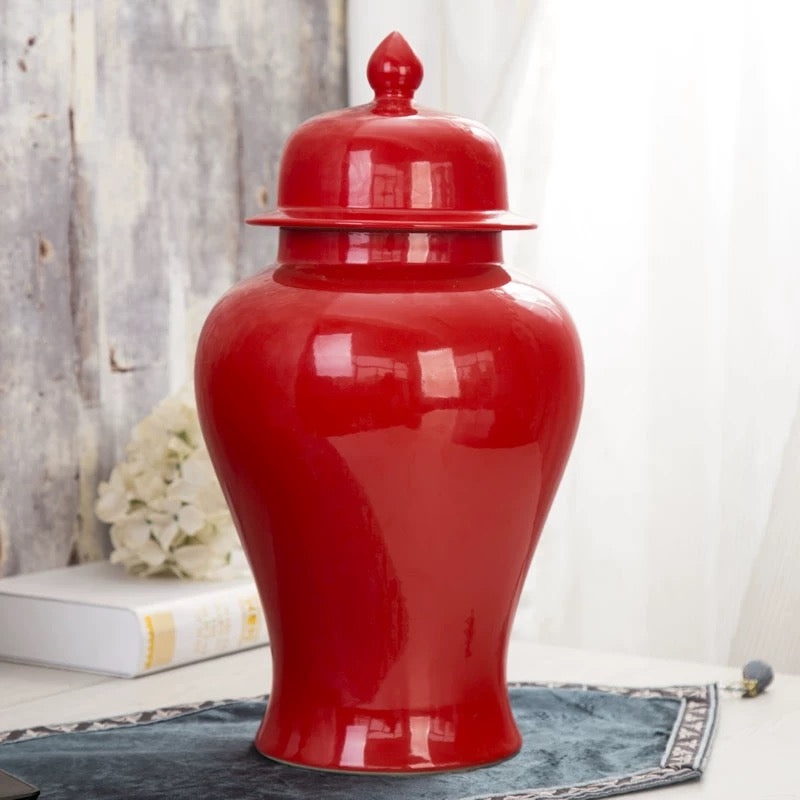 Colored Ceramic Ginger Jar