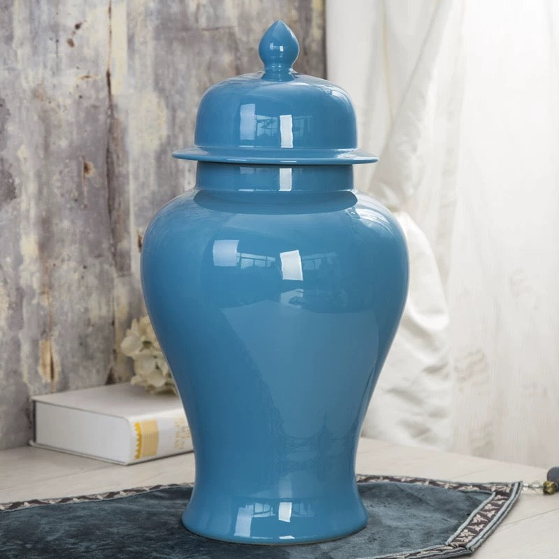 Colored Ceramic Ginger Jar