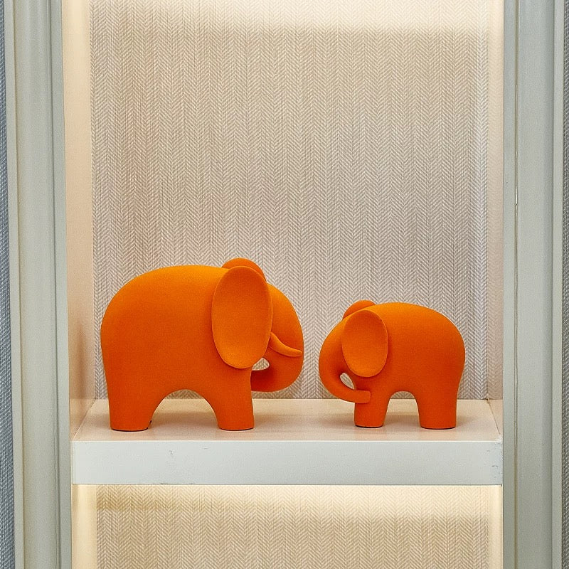 Velvet Set Of 2 Elephants