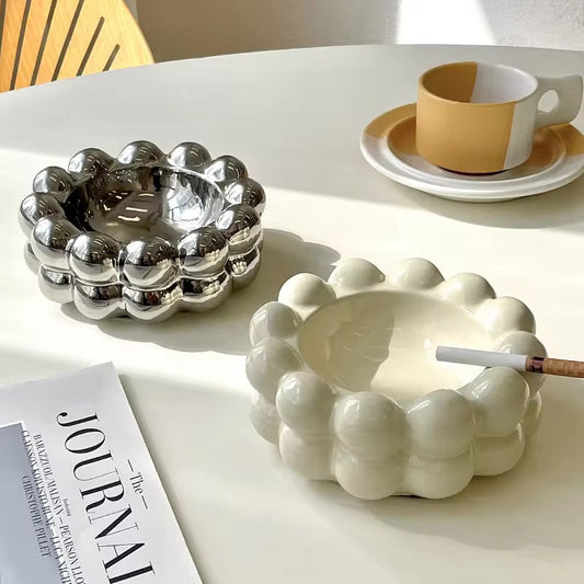 Bubble Ceramic Ashtray - Pack Of 2