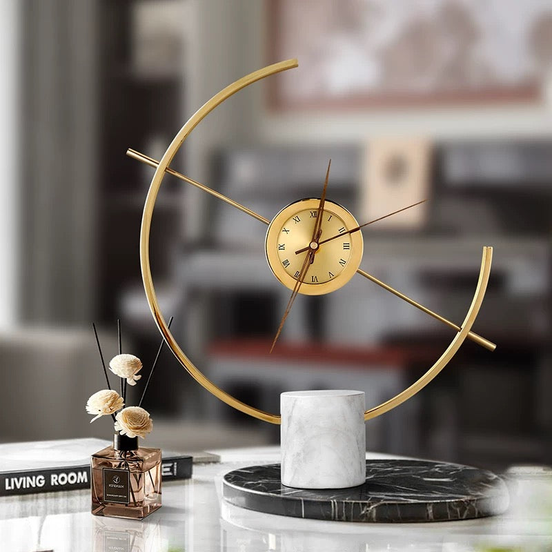Luxury Redefined Modern Timepiece with a Marble Base