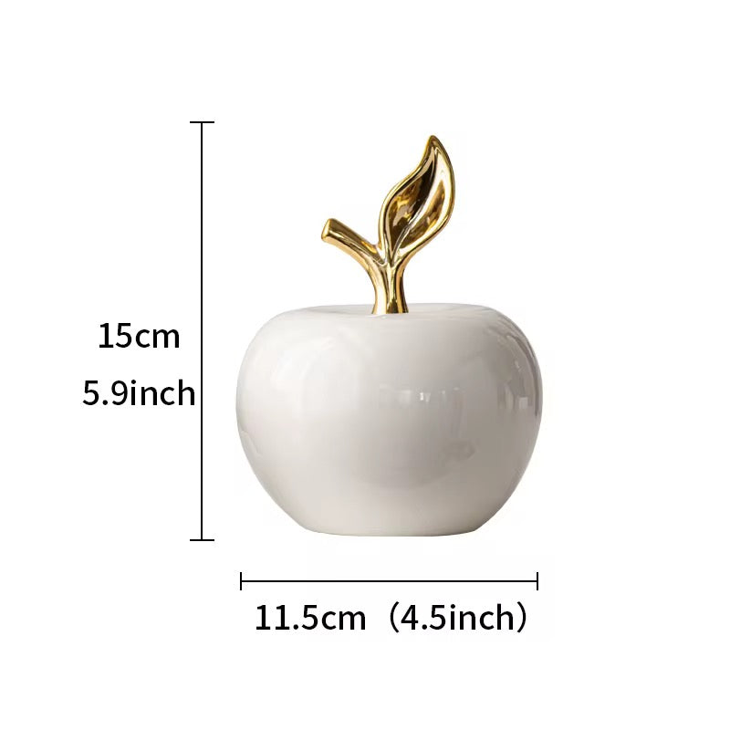 Set Of 2 Apple Ceramic Table Object
